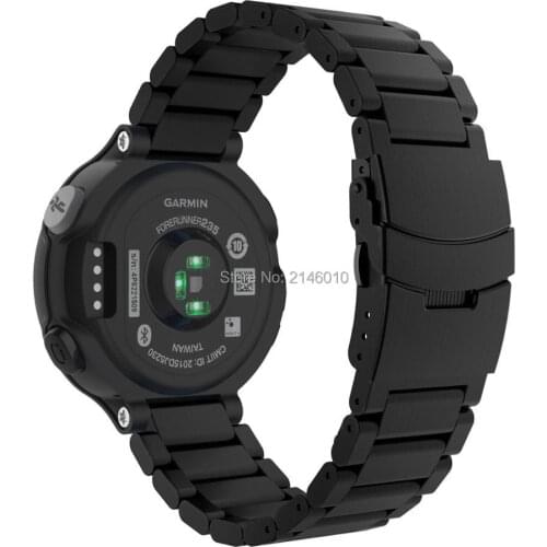 Universal Stainless Steel Watch Band Strap Bracelet for Garmin Forerunner 235 / 220 / 230 / 620 / 630 /735XT Smart Watch