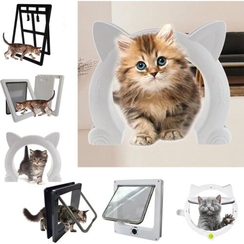 Legendog Cute Pet Door Plastic Hole Cute No Flap Cat Head Shape Easy Install Cat Door Dog Door For Pet Products Solid Color