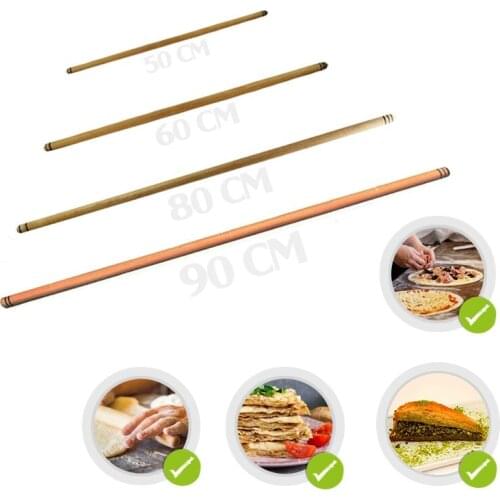Turkish Oklava Mantı Ravioli Rolling Pins Patty Baklava Gift for Chef Woman or Man Kitchen 50CM 60CM 80CM 90CM 4PCS SET