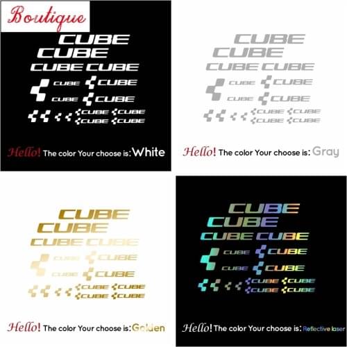 Waterproof bicycle racing reflective decal, set bicycle art decoration cube frame DIY cover scratch Vinyl Sticker decoration