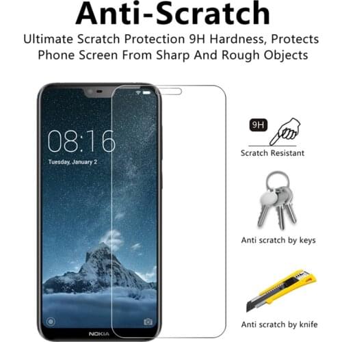 9H Screen Glass for Nokia 3.1 5.1 6.1 Plus 2018 Tempered Glass for Nokia 2 2.1 3 5 6 Transparent Phone Film Glass on Nokia 1