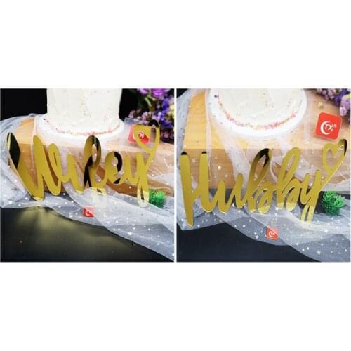 Mirror Gold Wedding Chair Sign Wifey & Hubby Hanging Wedding Signs for Gold Theme Wedding Decoration photo props