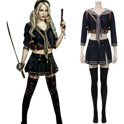 Anime Sucker Punch- Baby Doll Cosplay Cosplay Costume Women Uniform Skirt Outfits Halloween Carnival Suit Women Autumn Dress