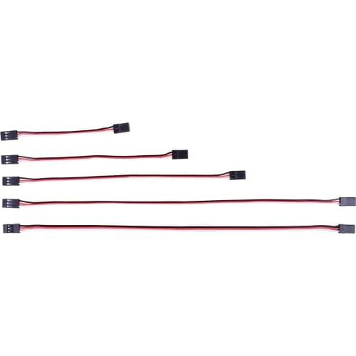 10PCS/lot 30 60 cores for Futaba JR Dual male head wire Extended signal wire male to male 10 15 20 30cm Servo Lead
