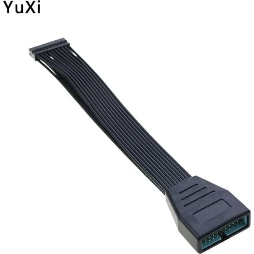1pc Computer Mainboard USB3.0 19Pin 20Pin Female to USB 3.0 19pin 20 Pin Male Extension Conversion Connecting Cable