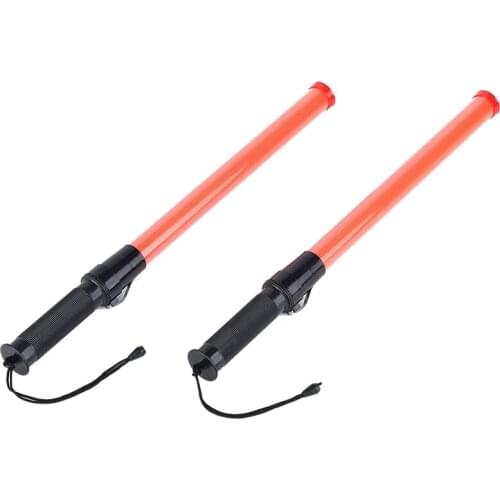 2Pack 21Inch Signal Traffic Safety Led Light Traffic Wands for Parking Guides