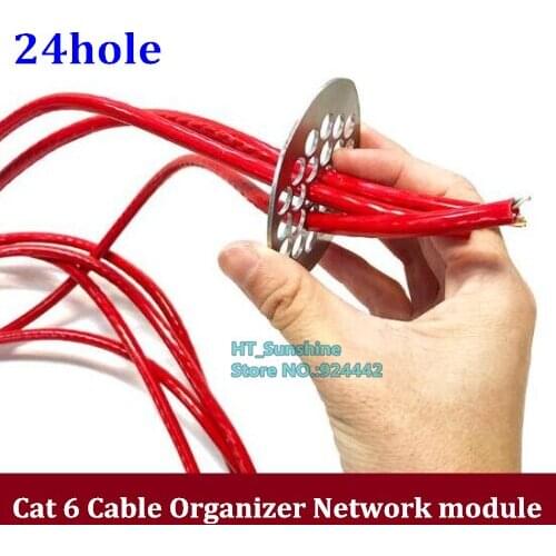 24hole Category 6 Ethernet Cable Network module cable comb machine Wire harness Arrangement tidy tools for computer room