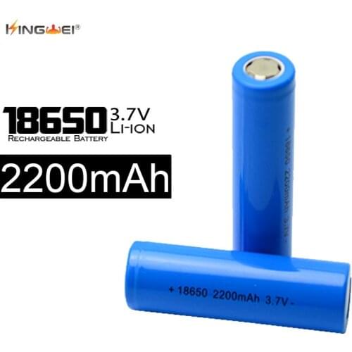10Pcs/lot kingwei 18650 Battery 2200mah 3.7v Li-ion Rechargeable Battery Batteries ICR 18650 Lithium Battery flat top
