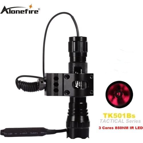 AloneFire 501B 5W IR 850nm Night Vision Flashlight Torch waterproof Infrared 3 Cores LED Light