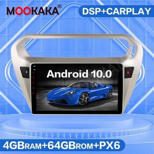 Android 10.0 64GB Car GPS Navigation Radio For Peugeot 301 / Citroen Elysee 2014-2017 Multimedia Player Head Unit Tape Recorder