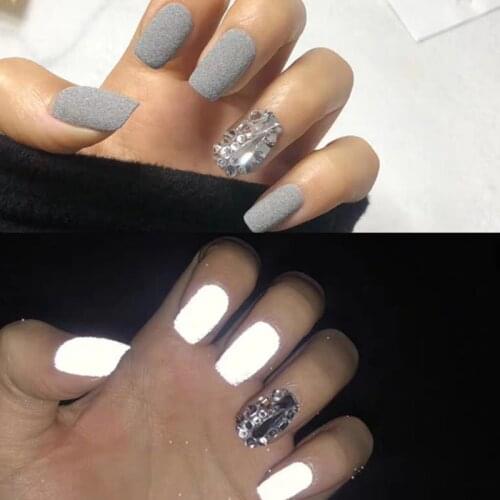 1Box Reflective Nail Glitter Powder For Bar Disco Sparkling Pigment Fluorescent Nail Art Decorations Shiny Dust Glow In The Dark