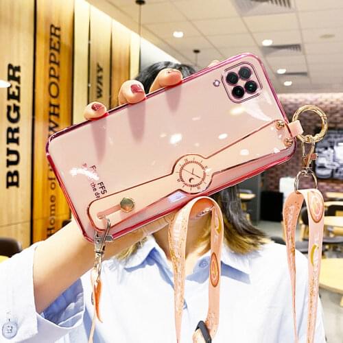 Wristband Holder Case For Huawei Nova 7i Cover Shell For nova7i Shockproof Case Nova 7i Fundas Luxury Strap High quality