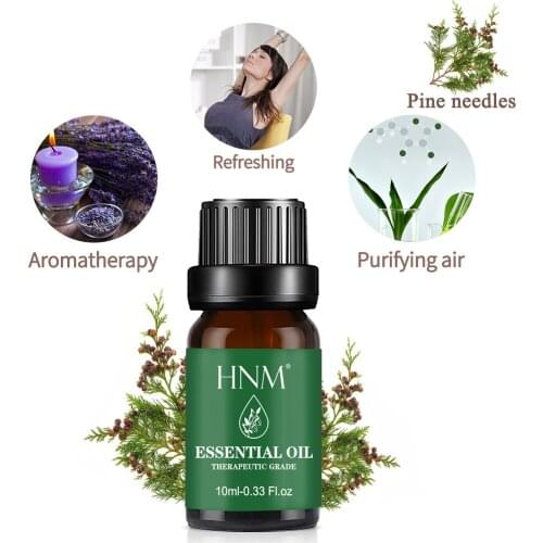 HNM Pine Needles 10ML Pure Plant Essential Oils Aroma Diffuser Tea Tree Jasmine Rosemary Ylang Basil Camphor Oil