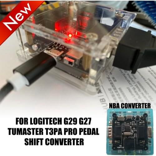 Pcmos NBA Converter for Logitech G29 G27 G25 T3PA T3PA PRO Logitech Pedal Games Parts For Steering Wheel USB Adapter Gear