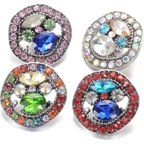 Colorful Stone Gingersnaps Jewelry 4 Colors 18mm Vocheng Snap Charms Interchangeable Jewelry Snap Button Vn-2009