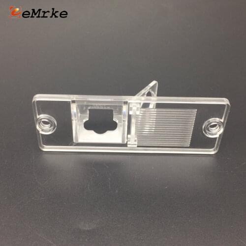 EEMRKE Car Rear View Camera Bracket License Plate Lights Housing Mount for Mitsubishi Montero Shogun Pajero Sport 2006-2017