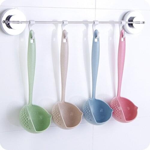 Kitchen Accessories Creative Tool Spoon Household Filter 2 In 1 Long Handle Spoon for Kitchen Cooking Colander Kitchen Gadgets