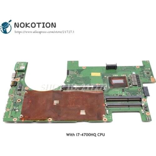 NOKOTION Motherboard For ASUS G750JW G750JS G750JM G750JH G750JX G750J G750 REV 2.1 Main Board I7-4700HQ CPU DDR3L
