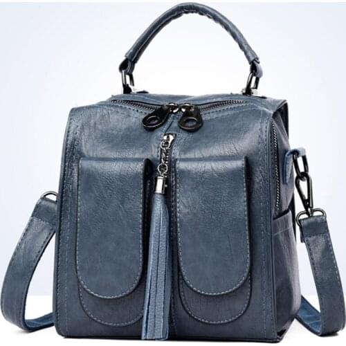 Women PU Leather Fashion Backpacks Drawstring School Bag Teenage Girls Shoulder Bag Female Casual Rucksack Womens Daypack