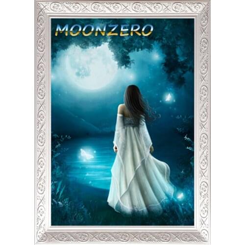Moonzero.Diy Embroidery With Diamonds Needlework Diamond Painting Mosaic dmc Paint Cross-stitch Decoration Handwork Moon Lake