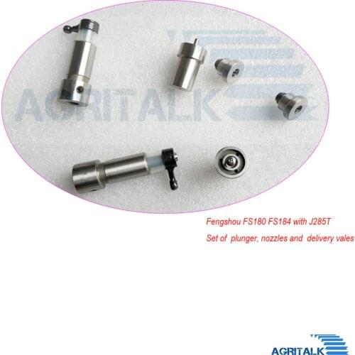 Set of plungers, delivery valves and nozzles, for one engine use for Fengshou Estate FS180-3 / FS184 with engine