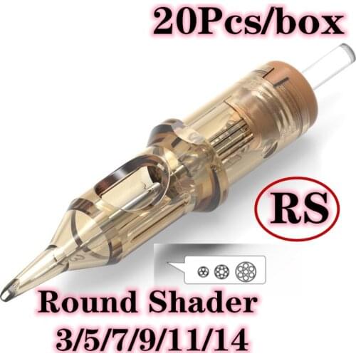 Newest Boutique Cartridge Tattoo Needle Round Shader #12-0.35mm For Tattoo Machine 20Pcs/box Free fast Shipping