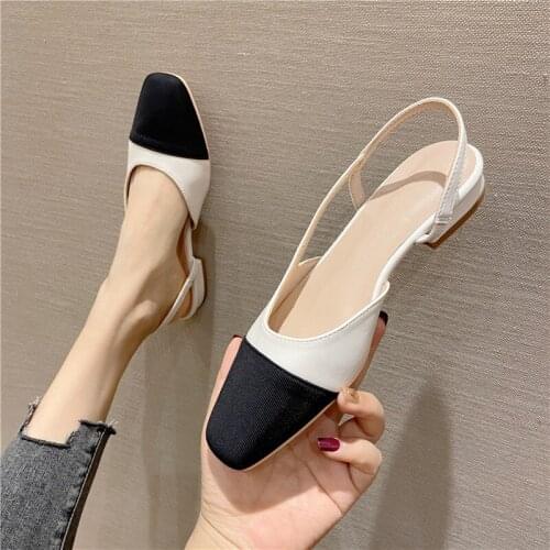 2021 New Hot Sale Summer Women Sandals Dress Shoes Flat Square Head Fashion Shoes Wedding Party Sandals Casual Shoes Women