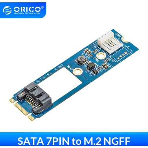 ORICO SATA 7PIN to M.2 NGFF Adapter With Power SSD Adapter SATA to M.2 Adapter For 2242 2260 2280 SATA 3 to M.2 NGFF SSD