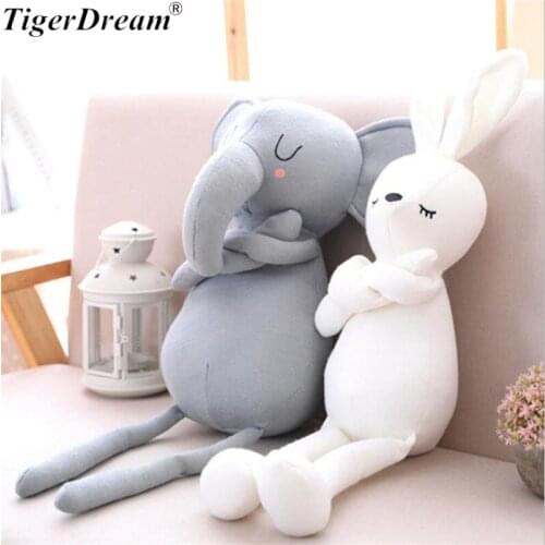 50cm One Piece Elephant Plush Toys Soft PP Cotton Stuffed Rabbit Animals Dolls Sleeping Pillows For Babies