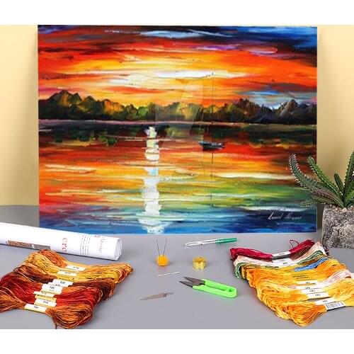 The Gifts Nature Printed Fabric 11CT Cross-Stitch DIY Embroidery Full Kit DMC Threads Knitting Handicraft Craft Hobby Counted