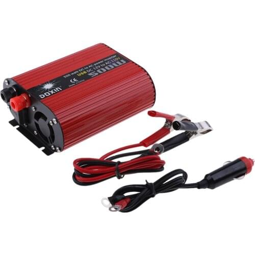 Premium US Plug 500W Car Power Inverter LED Indicator 12V To 110V Modified Sine Wave Converters