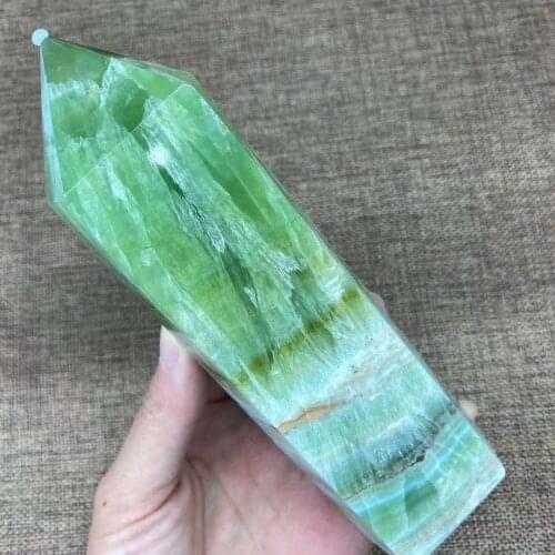 Rare natural rainbow Caribbean crystal quartz obelisk Reiki healing Natural crystal wand
