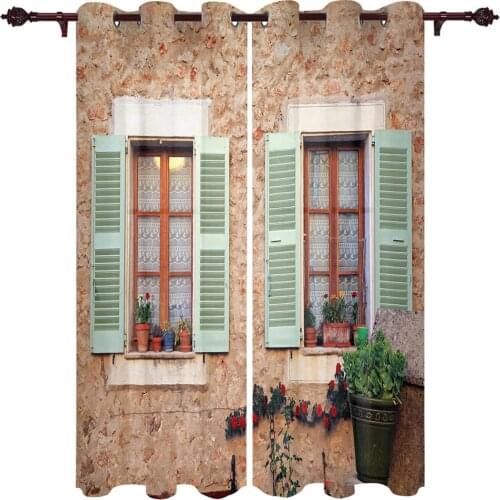 Window Flower Europe Living Room Kitchen Bathroom Curtains For Childrens Bedroom Window Decoration Hanging Cloth Curtains