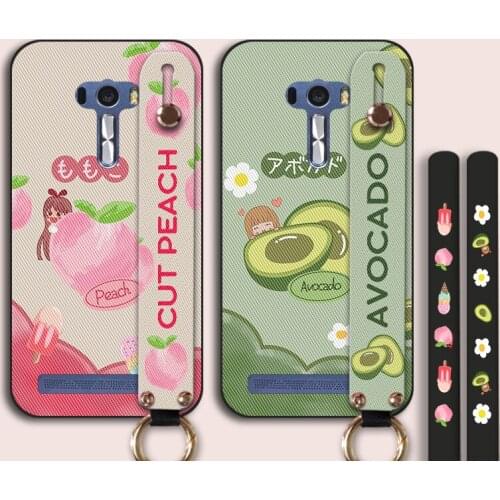 Summer Fruit Silicone Case For Asus Zenfone Max Pro M1 ZB601KL ZB602KL Wrist Strap Holder Back Cover For Asus ZenFone 3 ZE552KL
