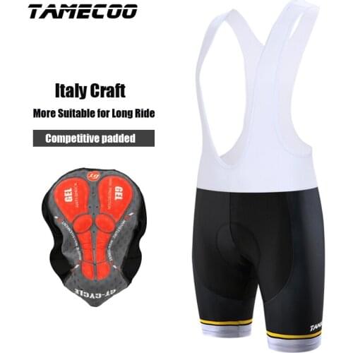 Tamecoo Cycling Bib Shorts Summer Mens Cycling Shorts Pro Bike Bib Tights 5D Padded Riding Bicycle Cycling Bib Shorts