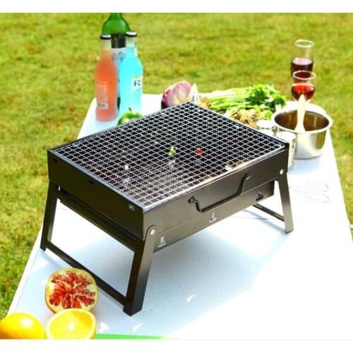 Thickened folding barbecue grill outdoor portable BBQ home charcoal oven
