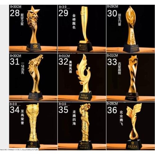 HIGH-GRADE CLASSIC OSCAR RISING EARTH AWARD ZINC HANDICRAFT MEDAL THUMB WORLD CUP SOCCER TROPHY CREATIVE RESIN CRAFTS STATUE