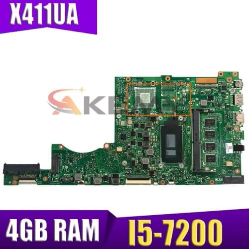 X411UA Laptop motherboard for ASUS VivoBook-14 X411UA X411UQ X411UN X411U S4200UQ S4200U original mainboard I5-7200U GM 4G RAM