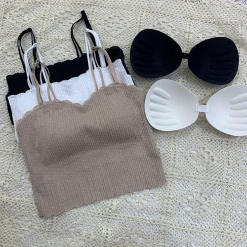 2021 Womens Cotton Underwear Sexy Solid Color Top Fashion Push Up Comfort Tank Up Summer Fashion Thin Bra Sexy Lingerie