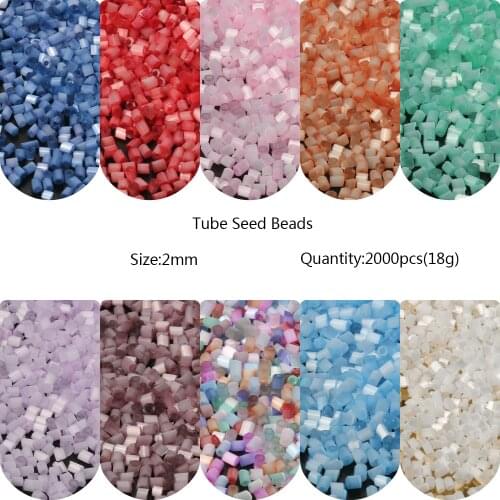 18g 2mm Tube Miyuki Seed Glass Beads Charms Tila Delica Loose Spacer Beads For Jewelry Making Diy Bracelet Necklace Accessories