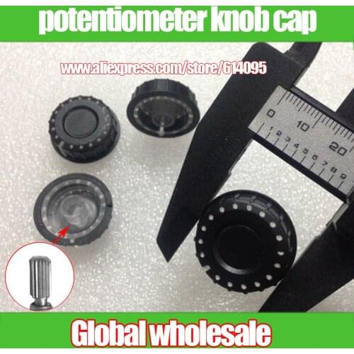 20pcs High Quality Light Penetration Knob Potentiometer Cap / Audio Audio Switch Knob Cap Takes Diameter 25.5*9.2MM / Inner Hole