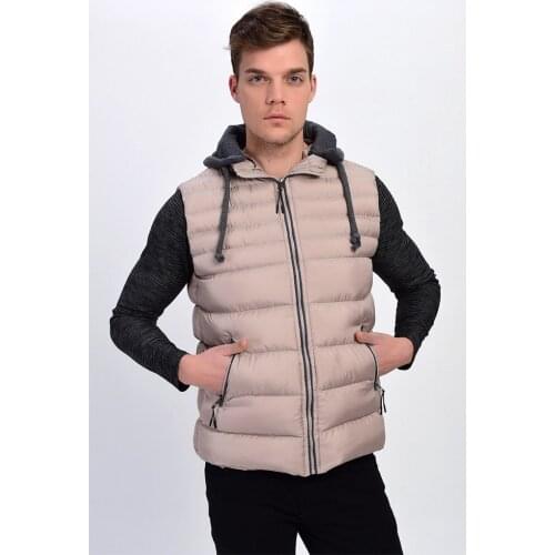 2021 Fashion Men Jacket Sleeveless Vest Spring Thermal Soft Vests Casual Coats Male Cotton Mens Vest Men Thicken Waistcoat Hooded Casual Travel