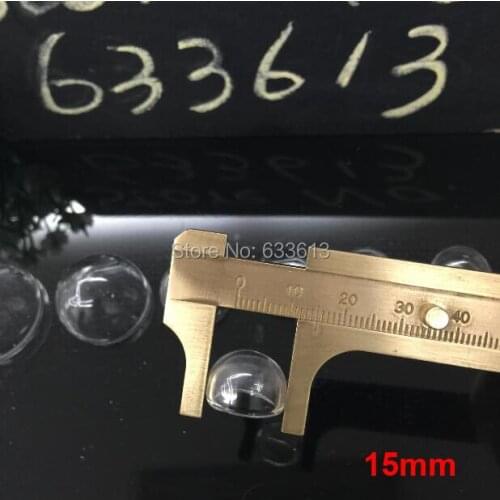 30pcss/lot 15mm half glass globe bubble hollow dome for wish glass bottle locket vial pendant handmade jewelry findings