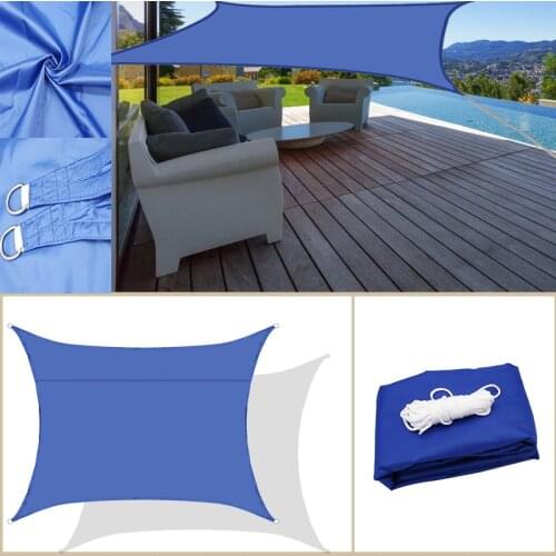 6*8M Waterproof Sun Shelter Sunshade Sail Awning Camping Shade Cloth for Outdoor Canopy Garden Patio Protection Cover