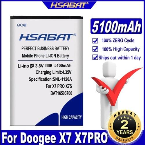HSABAT 5000mAh BAT16503700 Battery for Doogee X7 X7PRO X7S X7 PRO