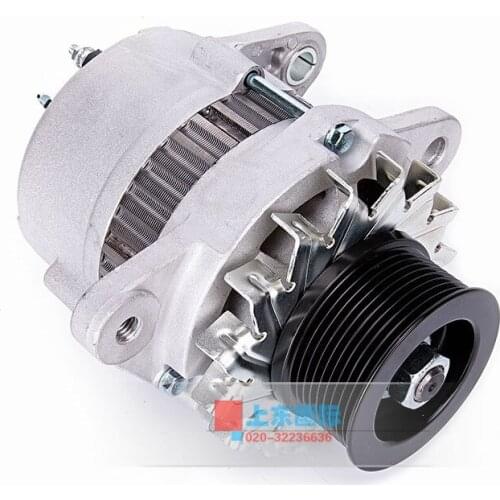 Free shipping Komatsu PC200-6(6D95) Generator Small 2 Loose S6D95 Multi-Slot 24V30A Engine Motor excavator parts digger