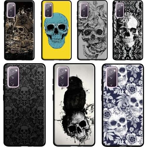 Gothic Skull Case For Samsung Galaxy S21 Ultra S20 FE S8 S9 S10 Plus Note 20 Ultra Note 10 Plus Cover