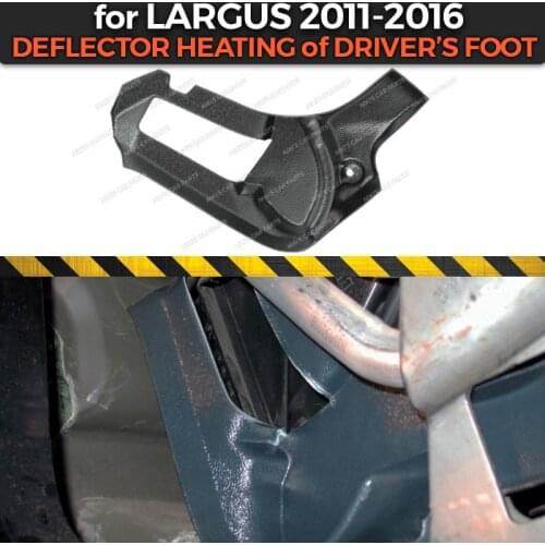 Deflector heating of drivers foot for Lada Largus 2011-2016 ABS plastic embossed function pocket car styling accessories