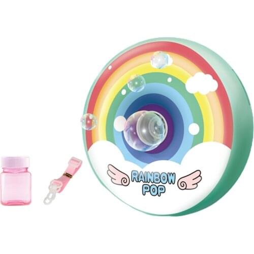Electric Bubble Machine Rainbow Automatic Bubble Blower with Music Light Outdoor Game Kids Children Toys N7ME