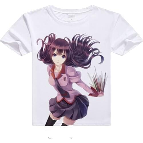 Bakemonogatari Monstory T-shirt New Anime Senjougahara Hitagi Cosplay Fashion Men Women Tops